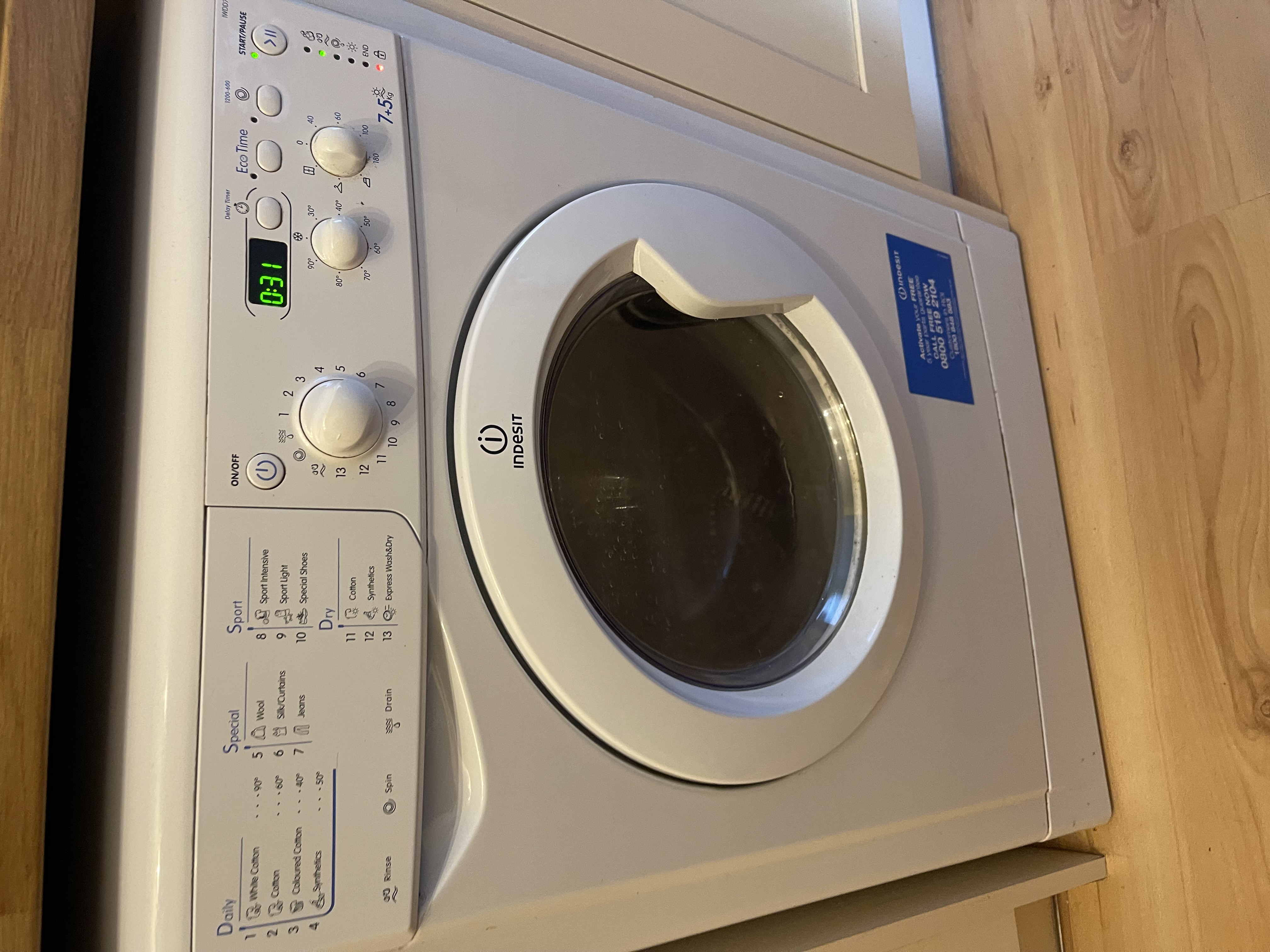 Indesit washer dryer